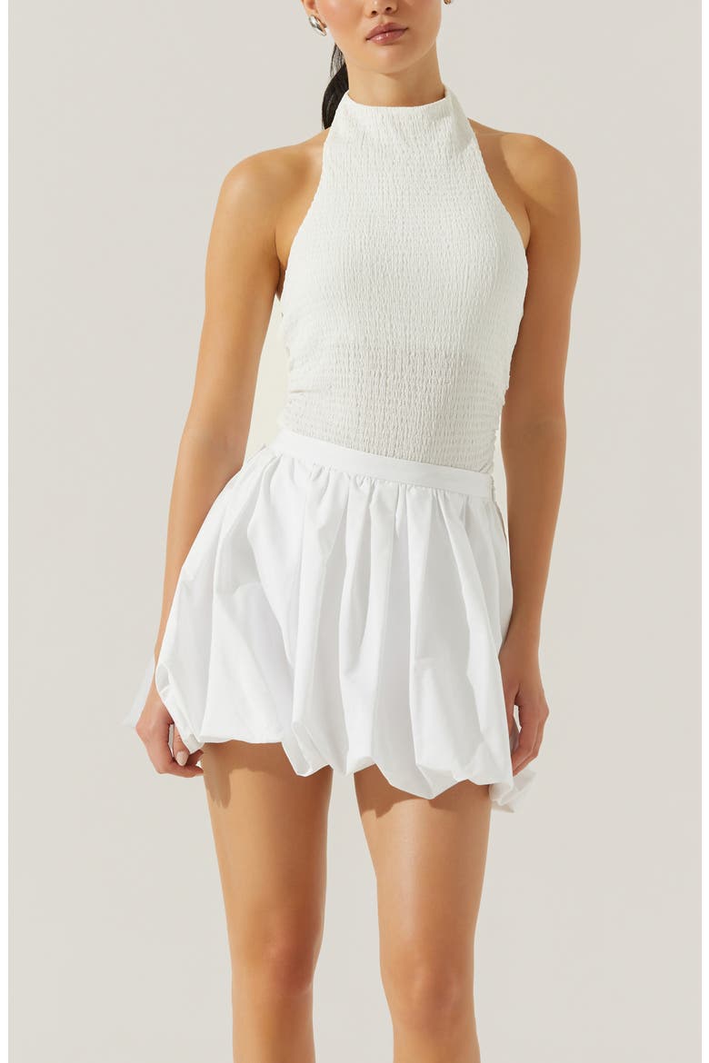Gwyneth Smock Halter Top, Alternate, color, WHITE