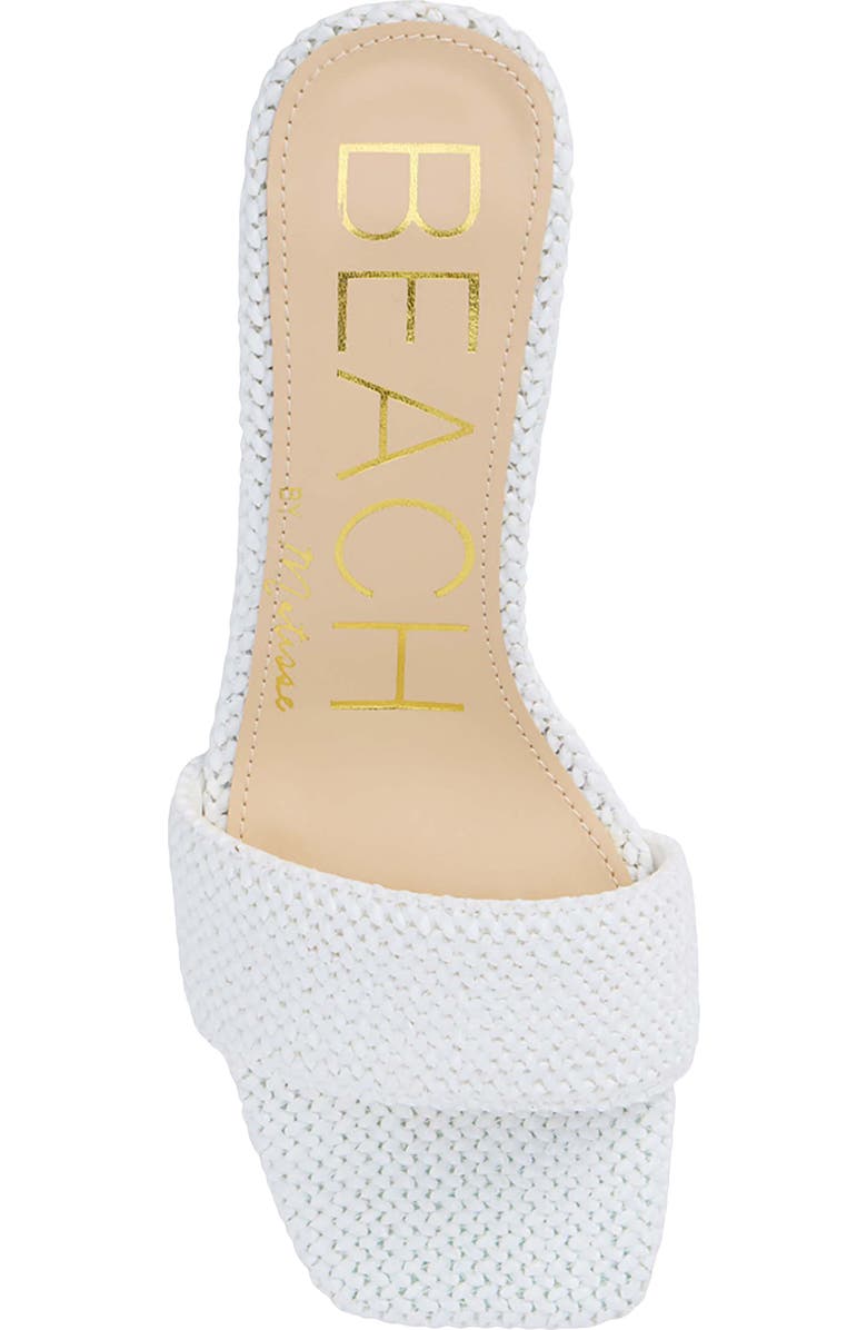 BEACH BY MATISSE Capricorn Kitten Heel Slide Sandal, Alternate, color, White