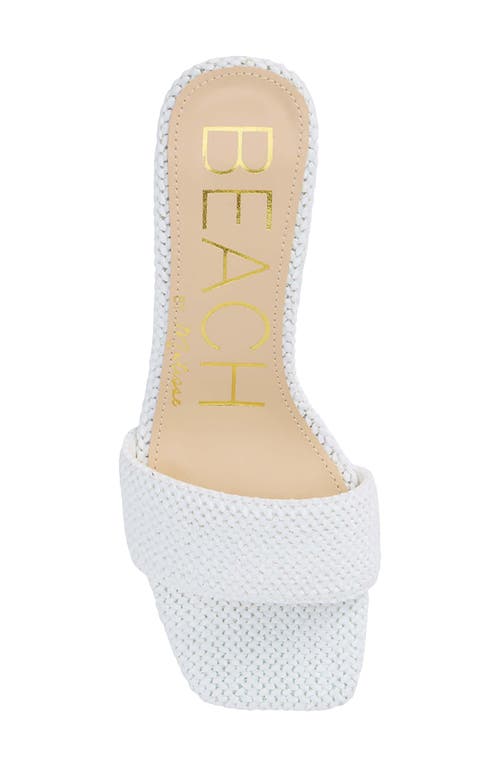 Beach By Matisse Capricorn Kitten Heel Slide Sandal In White