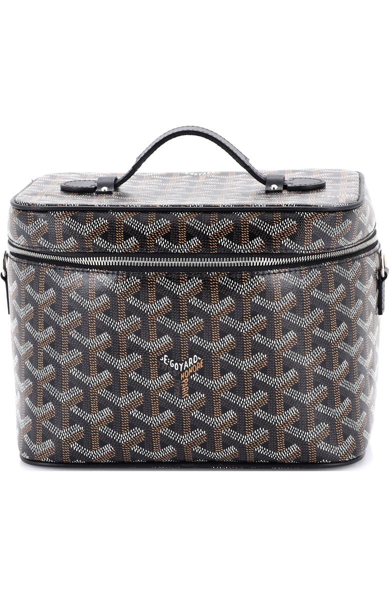 Pre-Owned Goyard Muse Vanity Case Coated Canvas, Main, color, Black