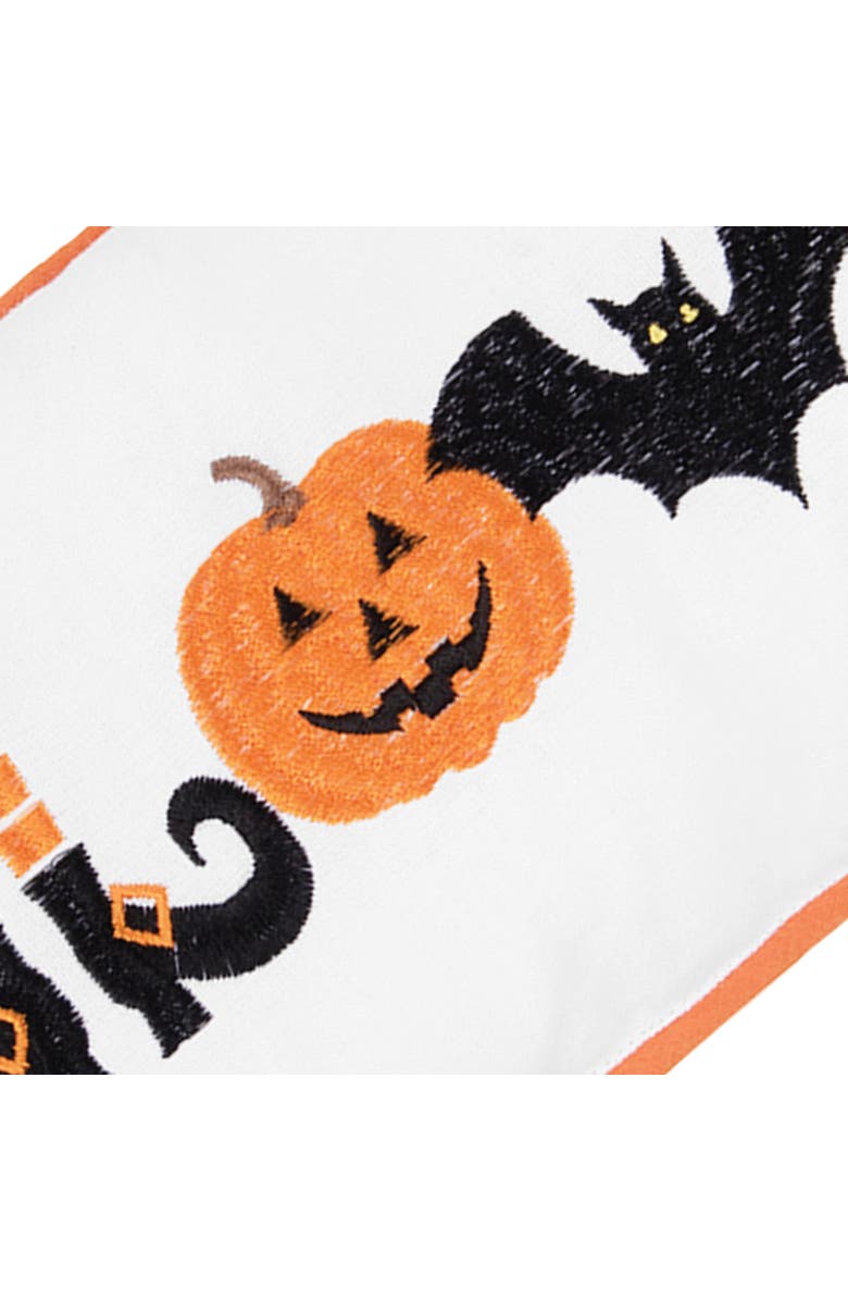 C&F Home Halloween Embroidered Decorative Long Accent Pillow 6" x 24", Alternate, color, White