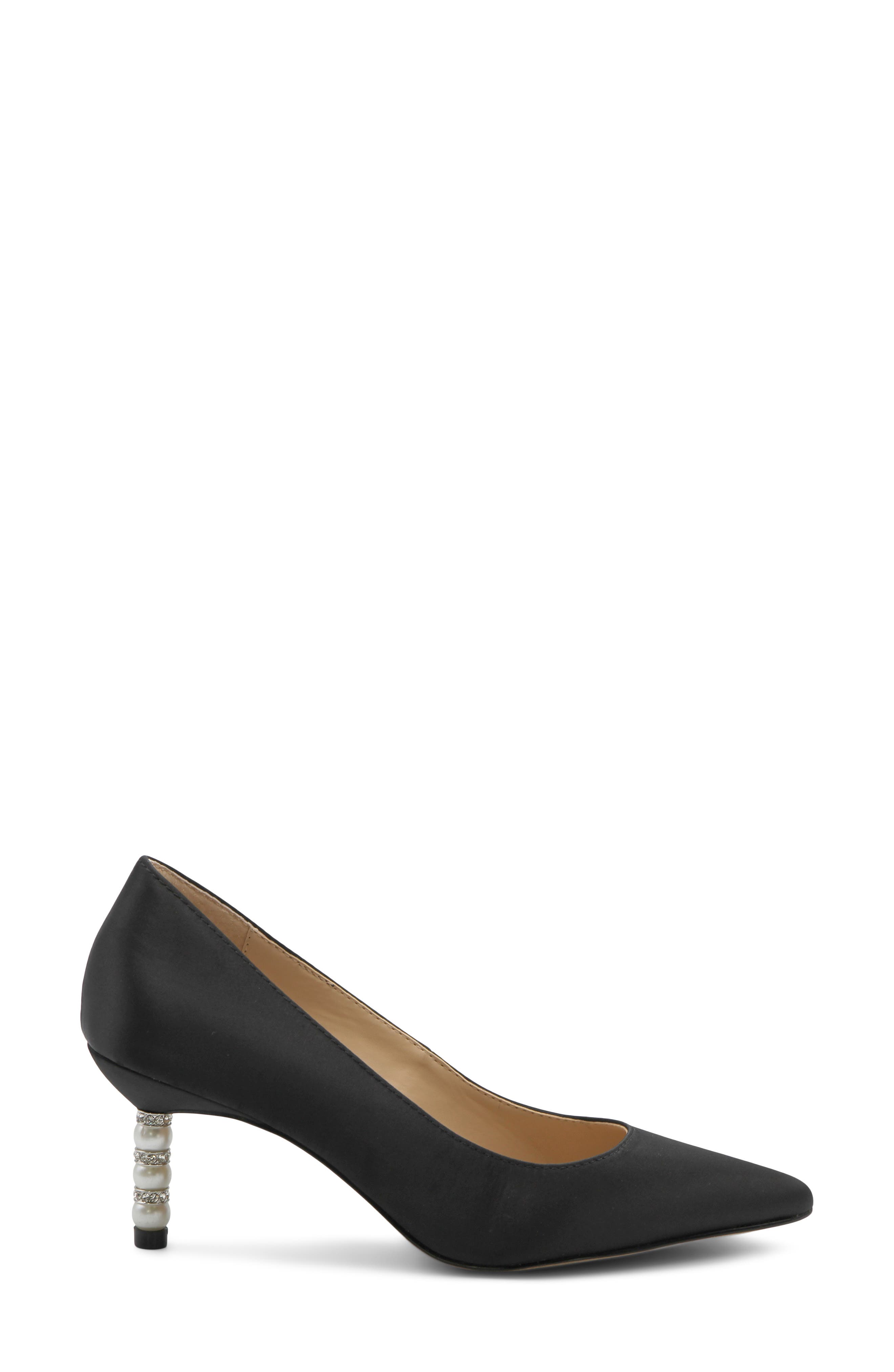 Sienna Pointed Toe Pump, Alternate, color, BLACK
