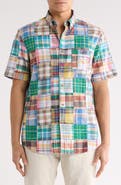 Vintage 1946 Patchwork Madras Short Sleeve Button-Down Shirt