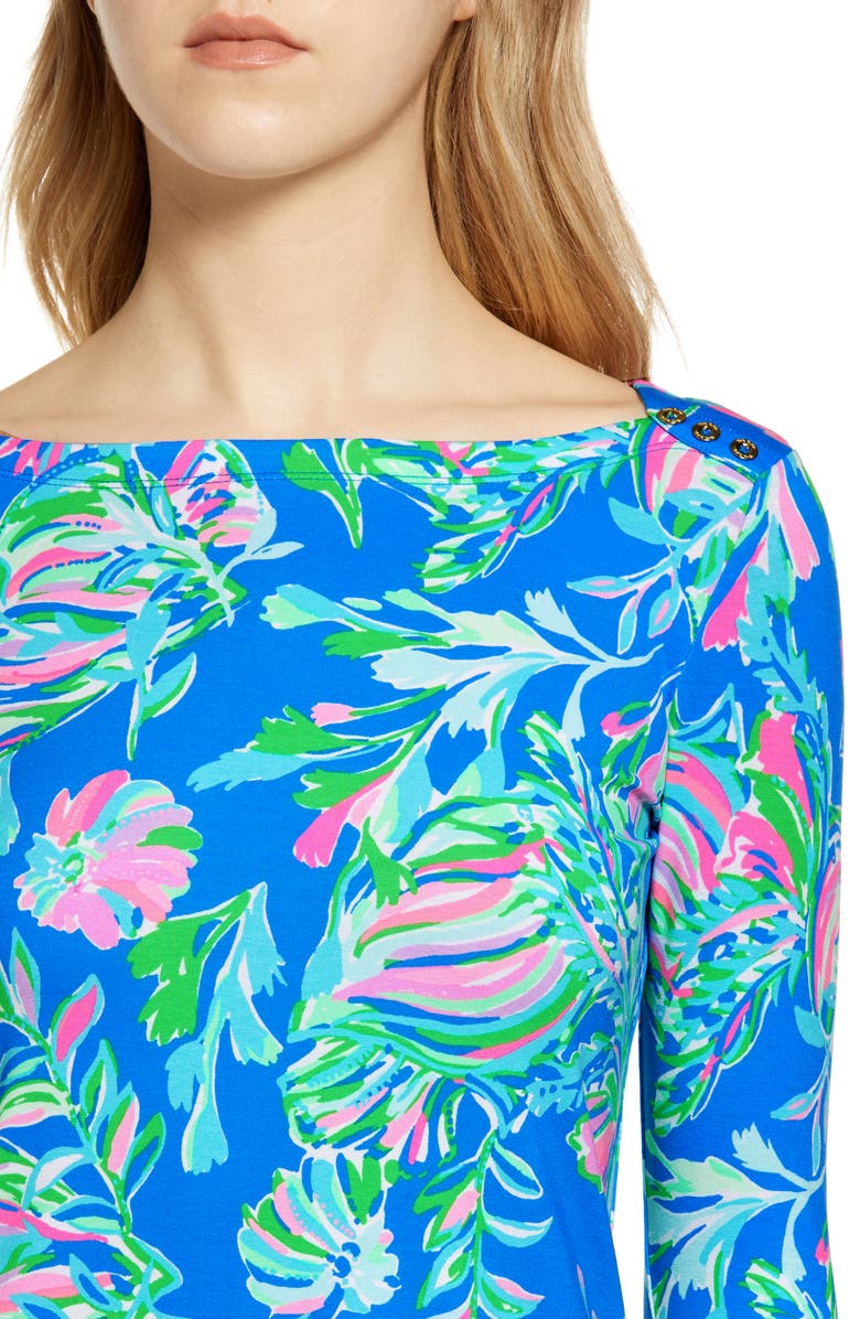 Lilly Pulitzer<sup>®</sup> UPF 50+ Sophie Three Quarter Sleeve Shift Dress, Alternate, color, 