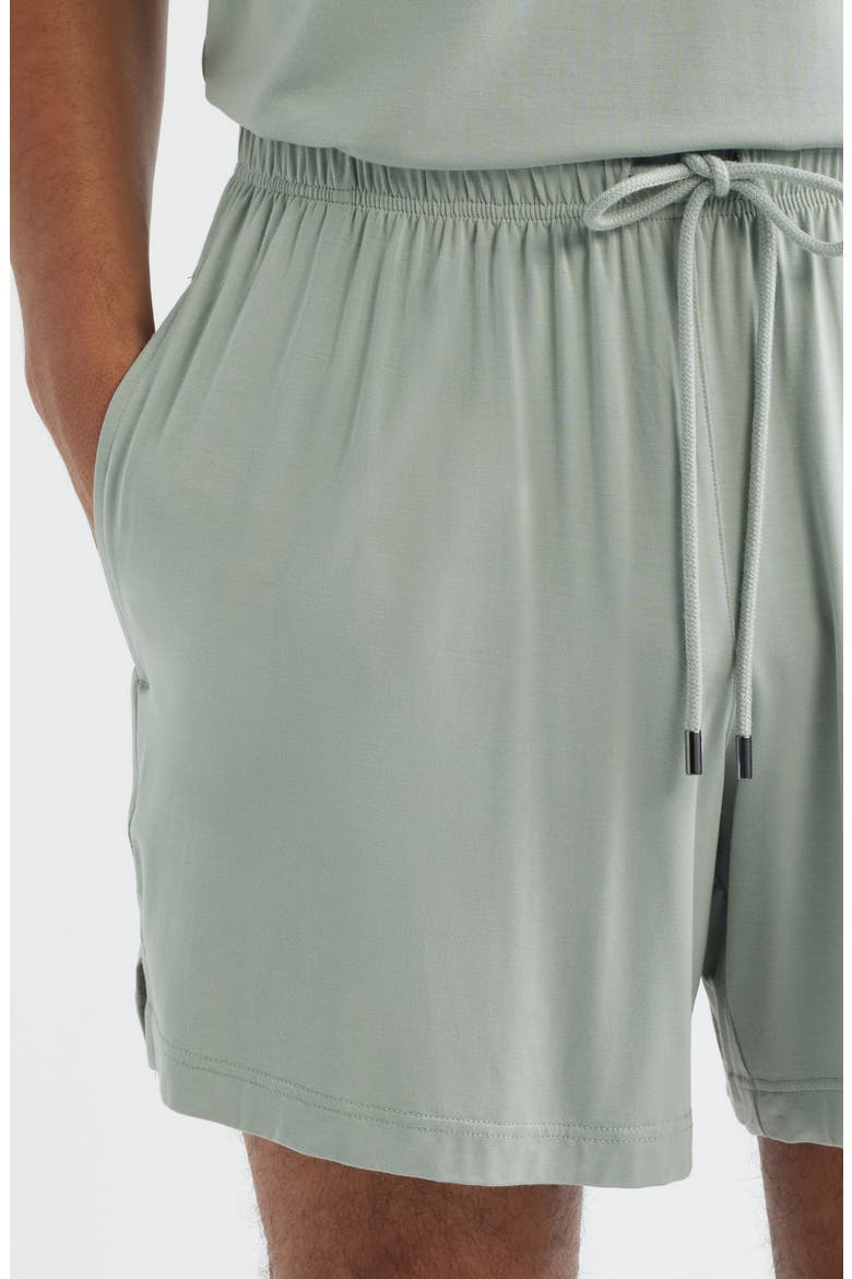 Stretch Modal & Silk Sleep Shorts, Alternate, color, SAGE