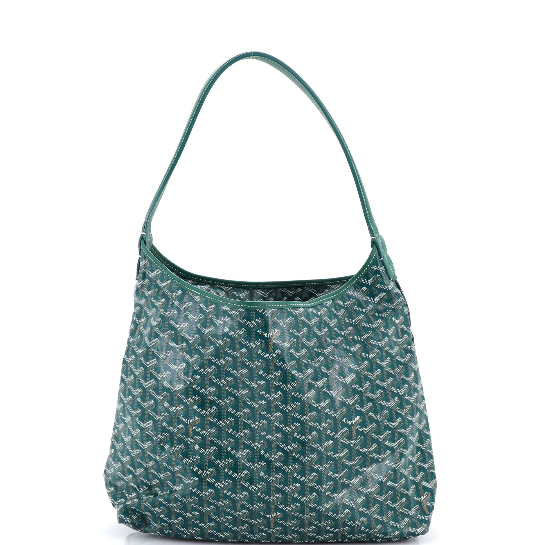 Pre-Owned Goyard Boheme Hobo Coated Canvas, Main, color, Green