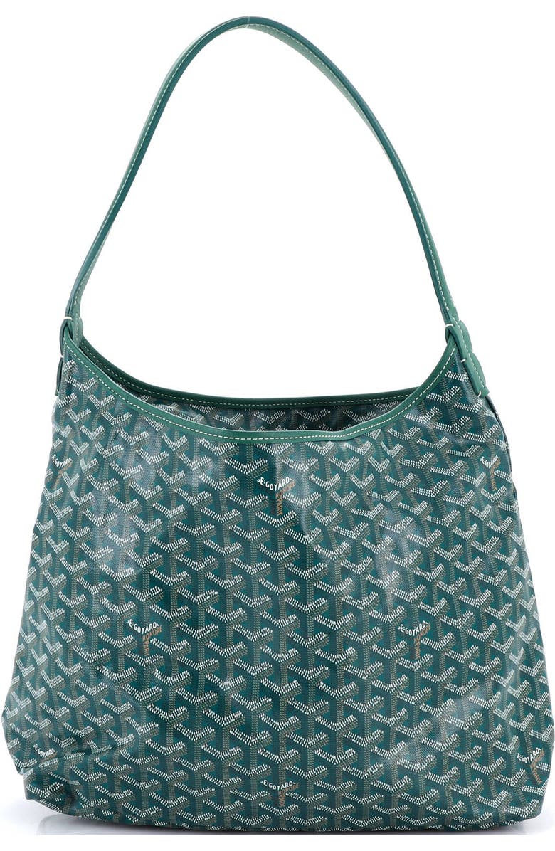 Pre-Owned Goyard Boheme Hobo Coated Canvas, Main, color, Green