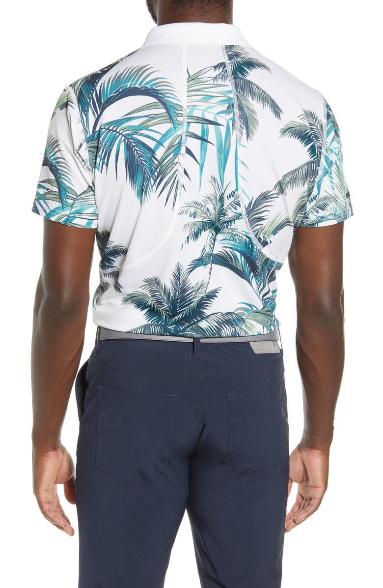 Bonobos The M-Flex Slim Fit Palm Print Piqué Golf Polo, Alternate, color,