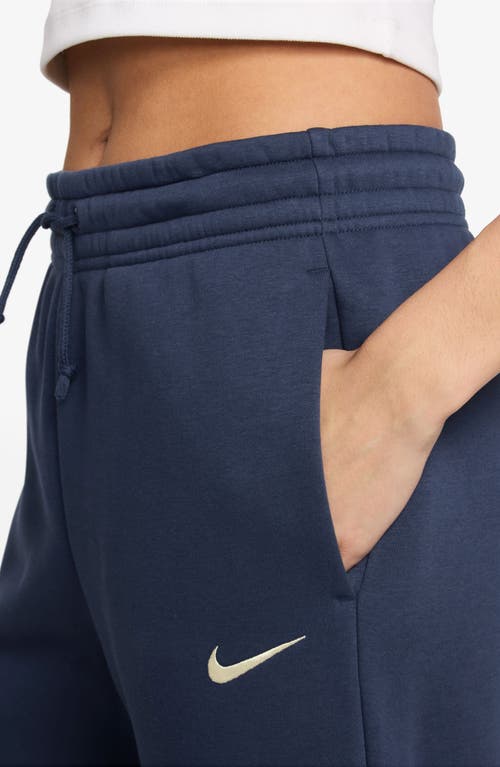 Nike Sportswear Phoenix High Waist Wide Leg Sweatpants In Blue