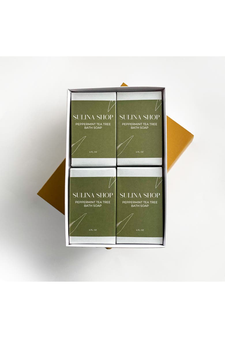 Peppermint Tea Tree Bath Soap Set of 4, Alternate, color, No Color