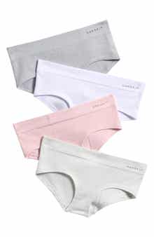 Danskin Kids' 4-Pack Assorted Seamless Hipster Briefs