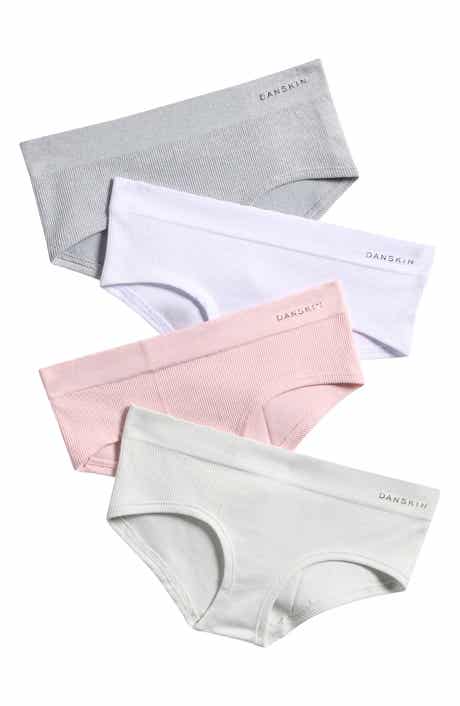 Danskin Kids' 4-Pack Assorted Seamless Hipster Briefs