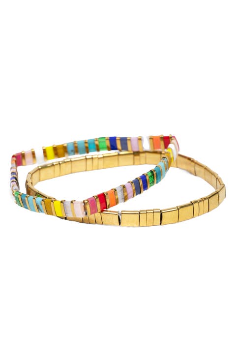 2-Pack Stretch Beaded Bracelets