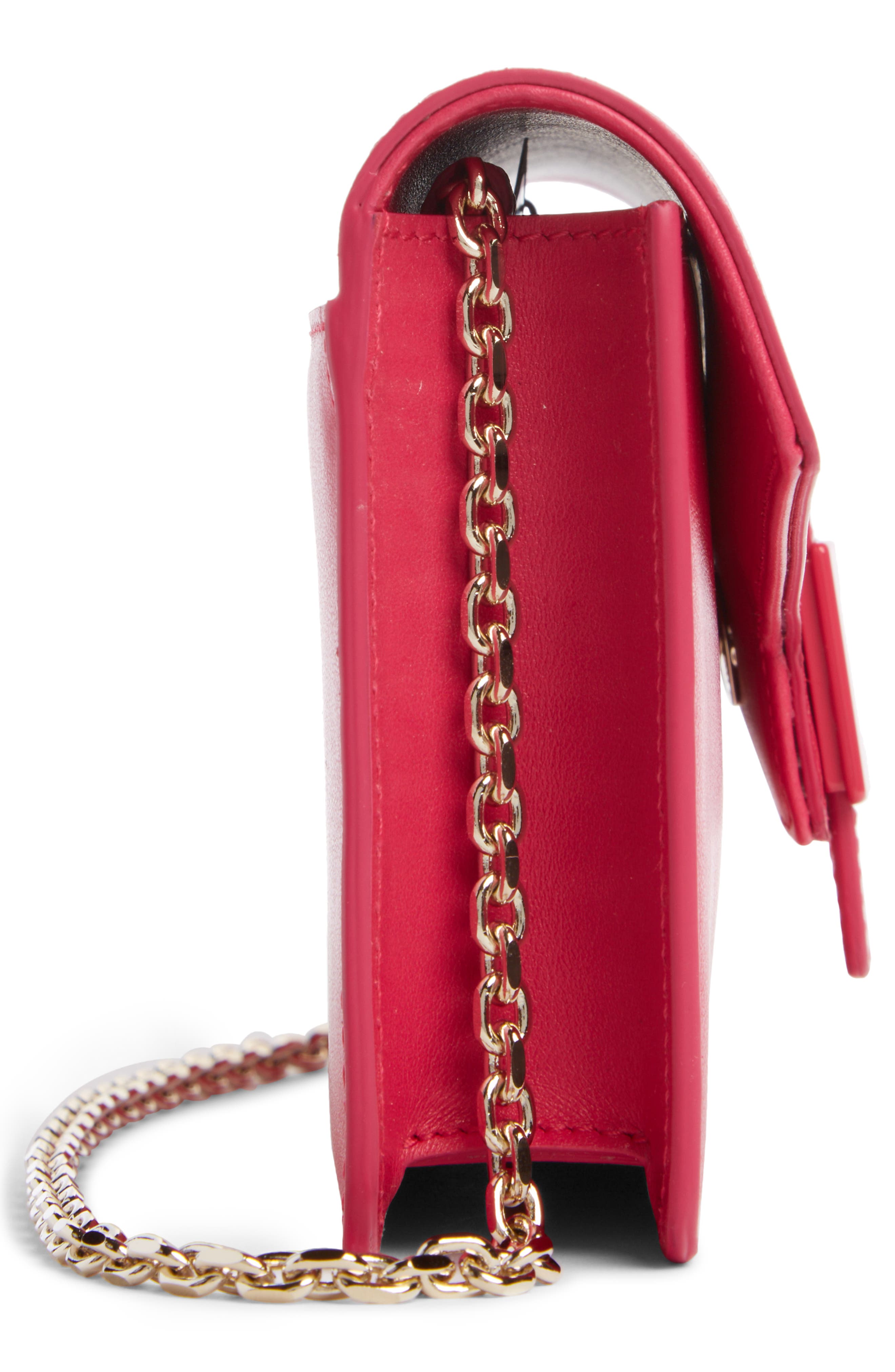 Roger Vivier Viv Calfskin Leather Crossbody Bag, Alternate, color, 