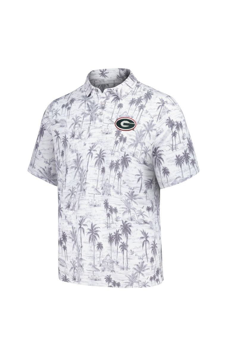 Tommy Bahama Men's Tommy Bahama Gray Georgia Bulldogs Sport Cabana Shores IslandZone Tri-Blend Polo, Alternate, color,