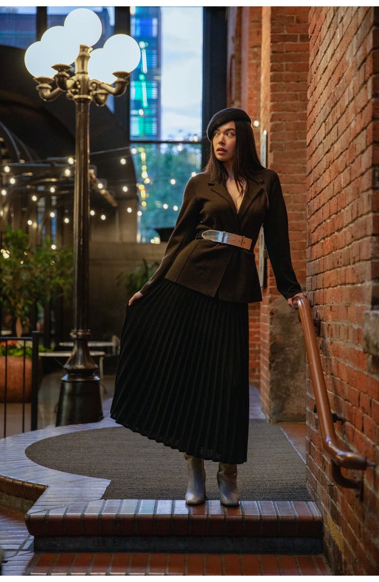 SSKEIN Soleil Skirt, Alternate, color, Black