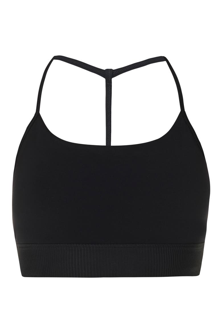 Ultimate Studio Ribbed Sports Bra, Alternate, color, BLACK