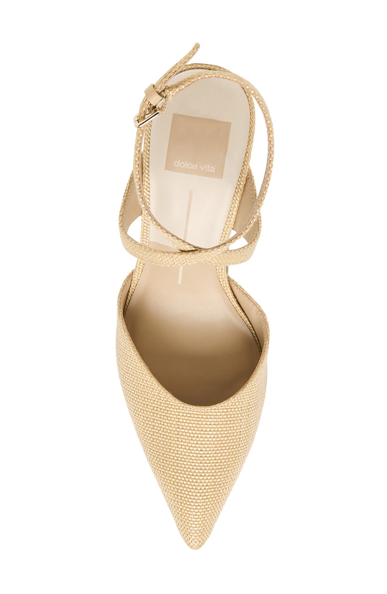 Eliora Pointed Toe Ankle Strap Pump, Alternate, color, LIGHT NATURAL RAFFIA
