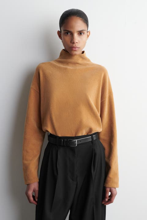 Chenille Mock-Neck Sweater