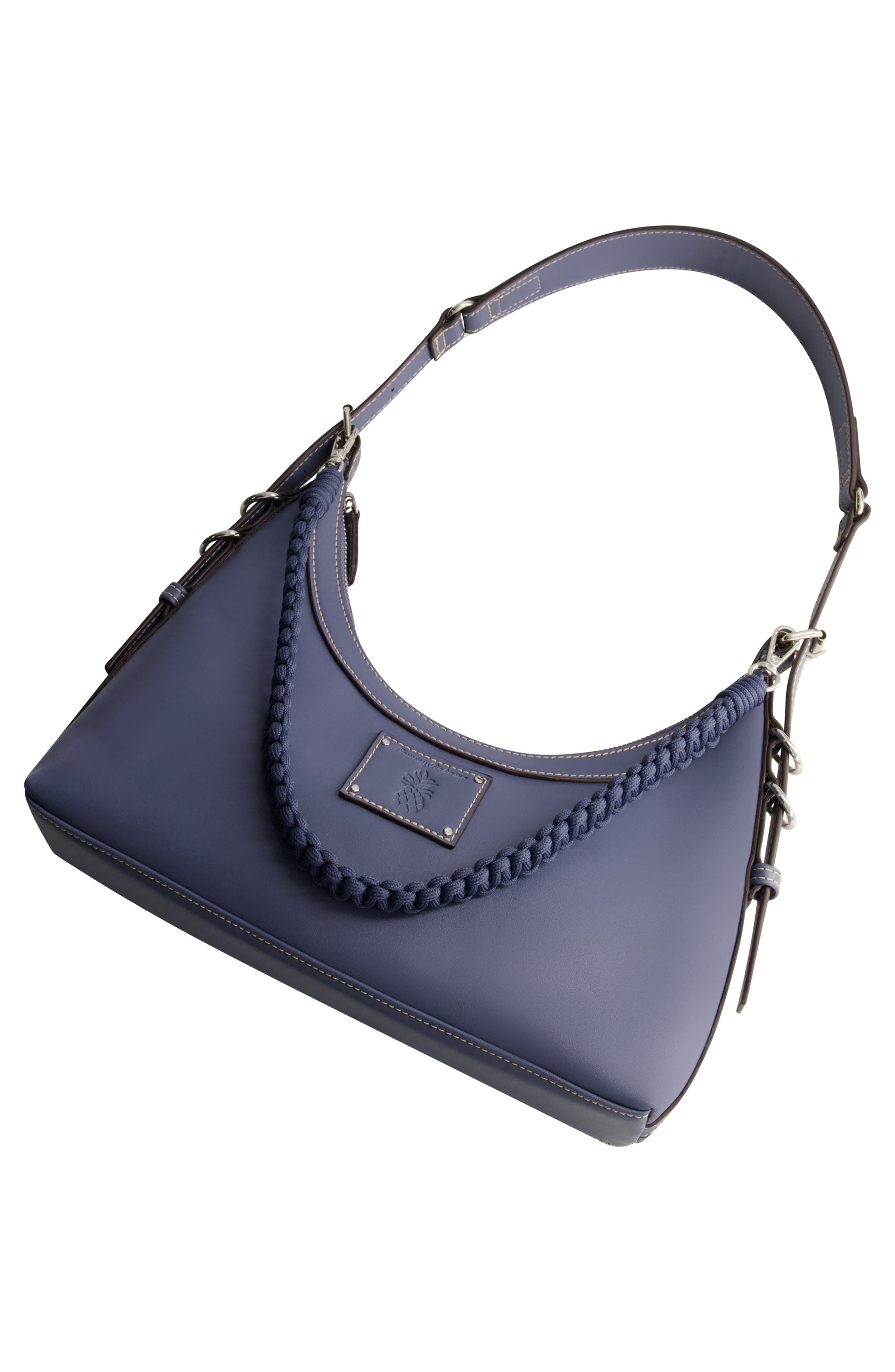 Tommy Bahama Debossed Logo Hobo Bag, Alternate, color, Navy