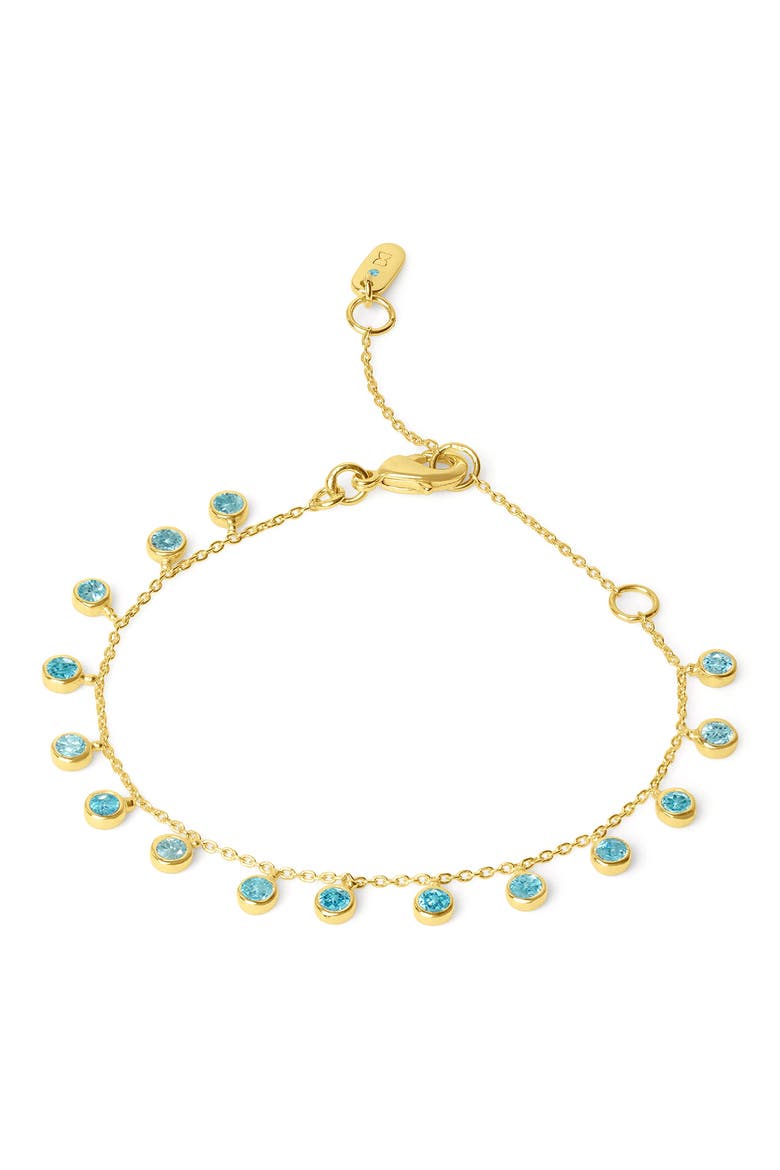 Orsay Charm Bracelet, Main, color, SKY BLUE CZ
