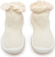 Komuello Toddler Girl Sock Shoes Lace Trim