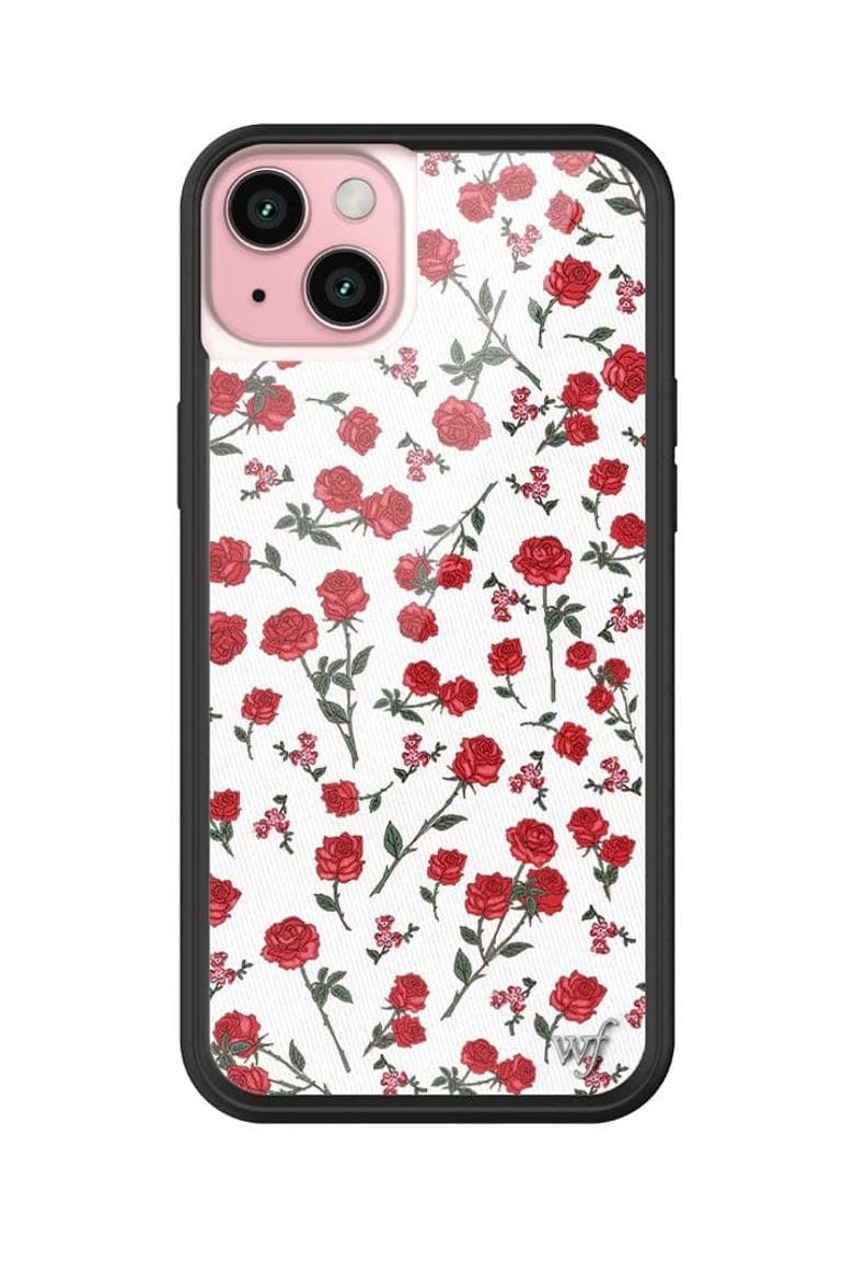 Red Roses iPhone Case, Alternate, color, White
