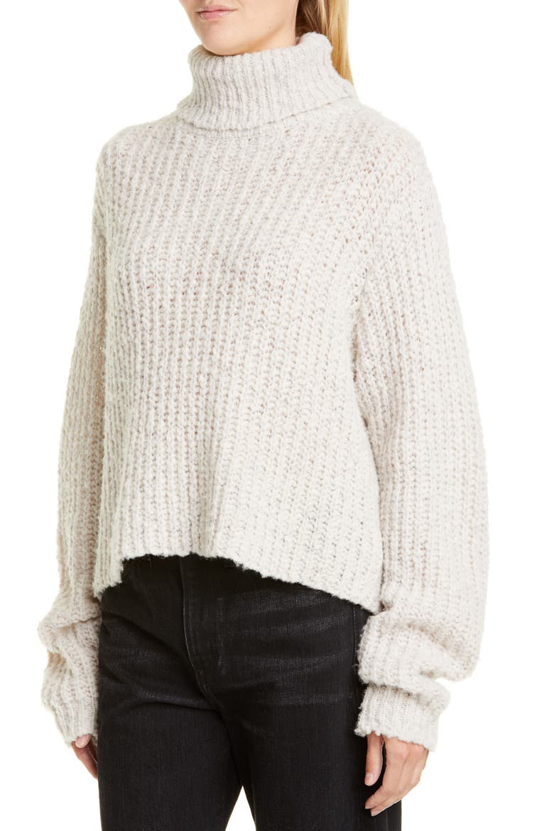 Wool Blend Turtleneck Sweater, Alternate, color, OATMEAL