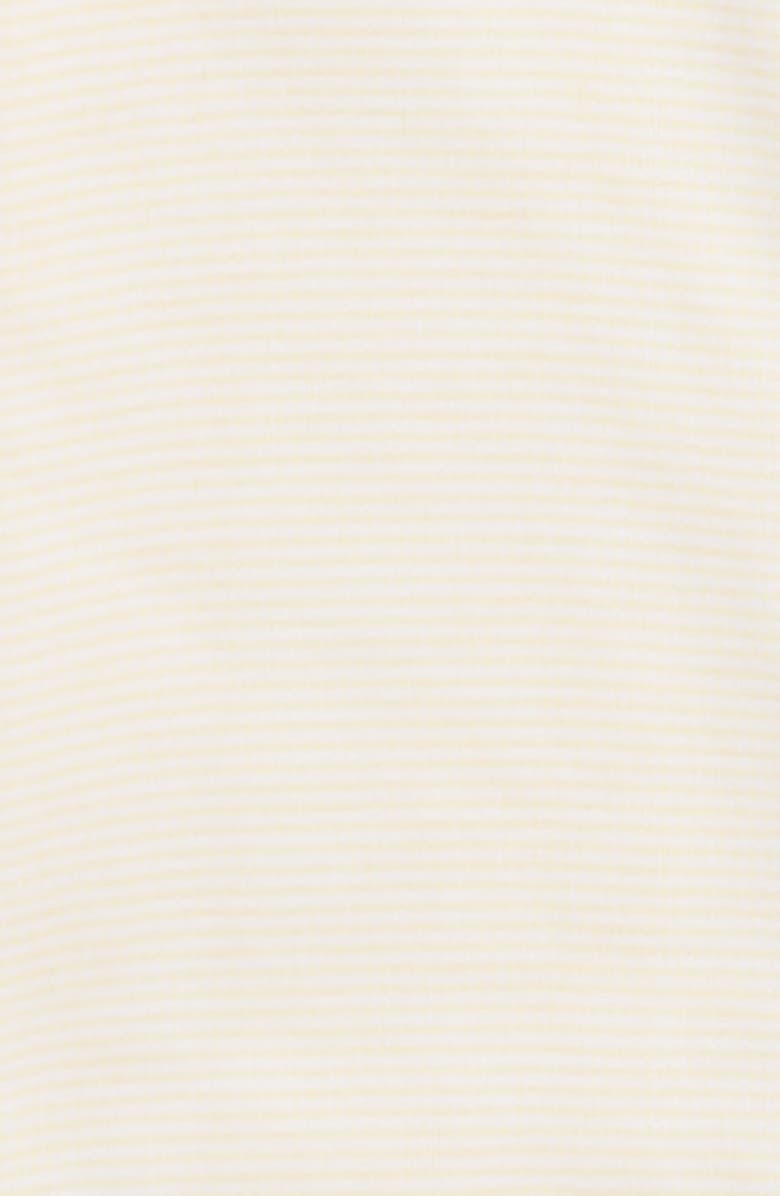 Kissy Kissy Embroidered Pima Cotton Footie, Alternate, color, Yellow