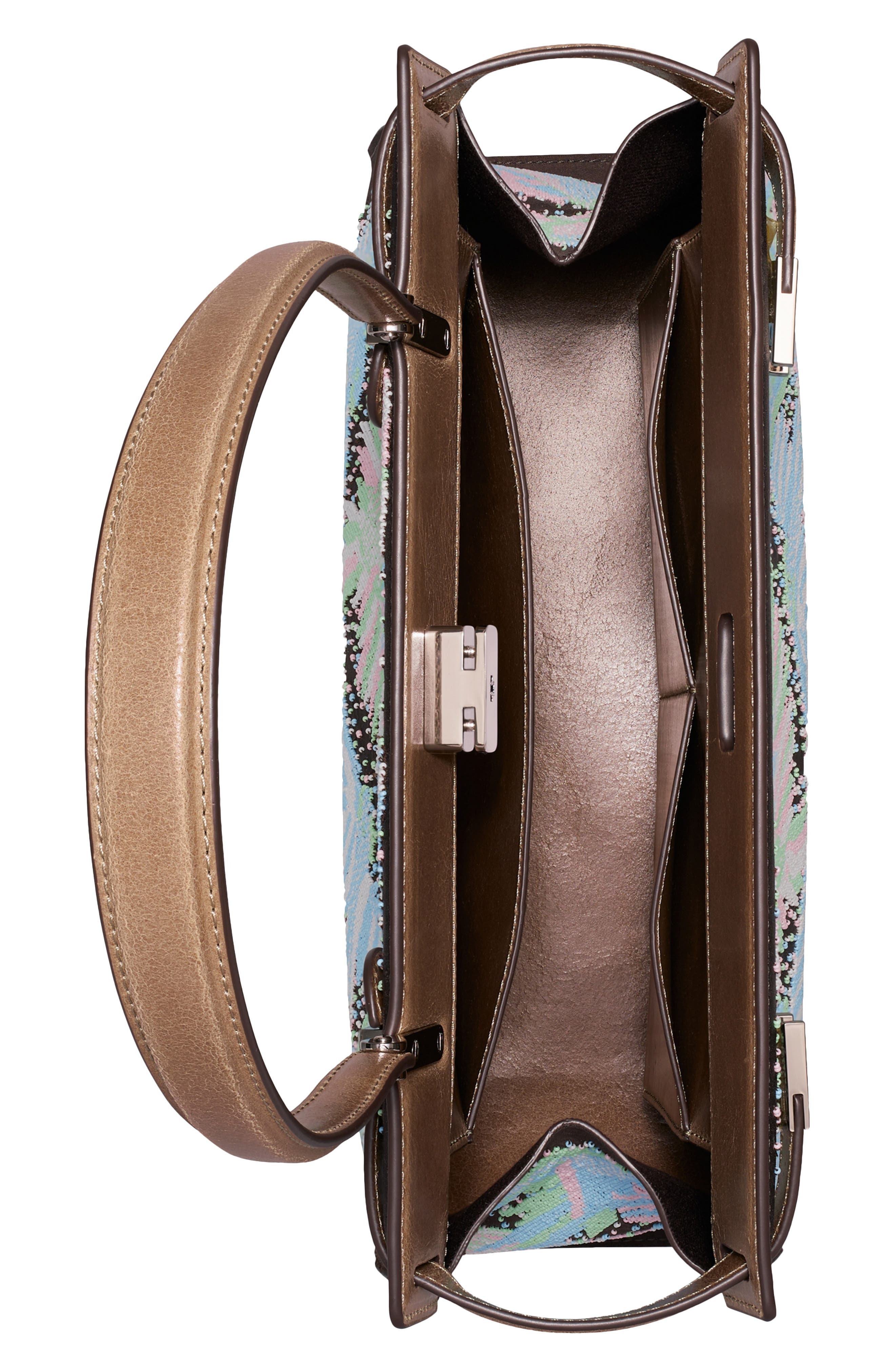 Beaded Classic Lee Bag, Alternate, color, BROWN MULTI