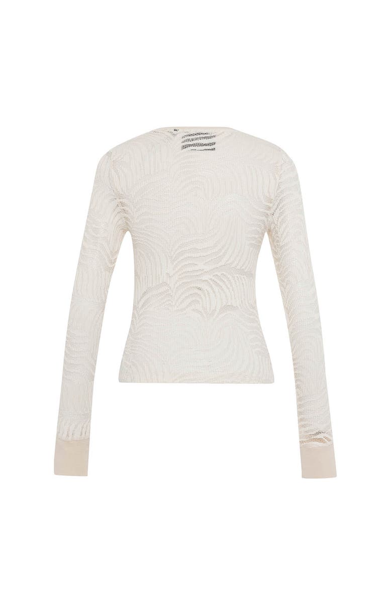 THEO The Label Artemis Fern Lace Long-Sleeve Top, Alternate, color, Ivory