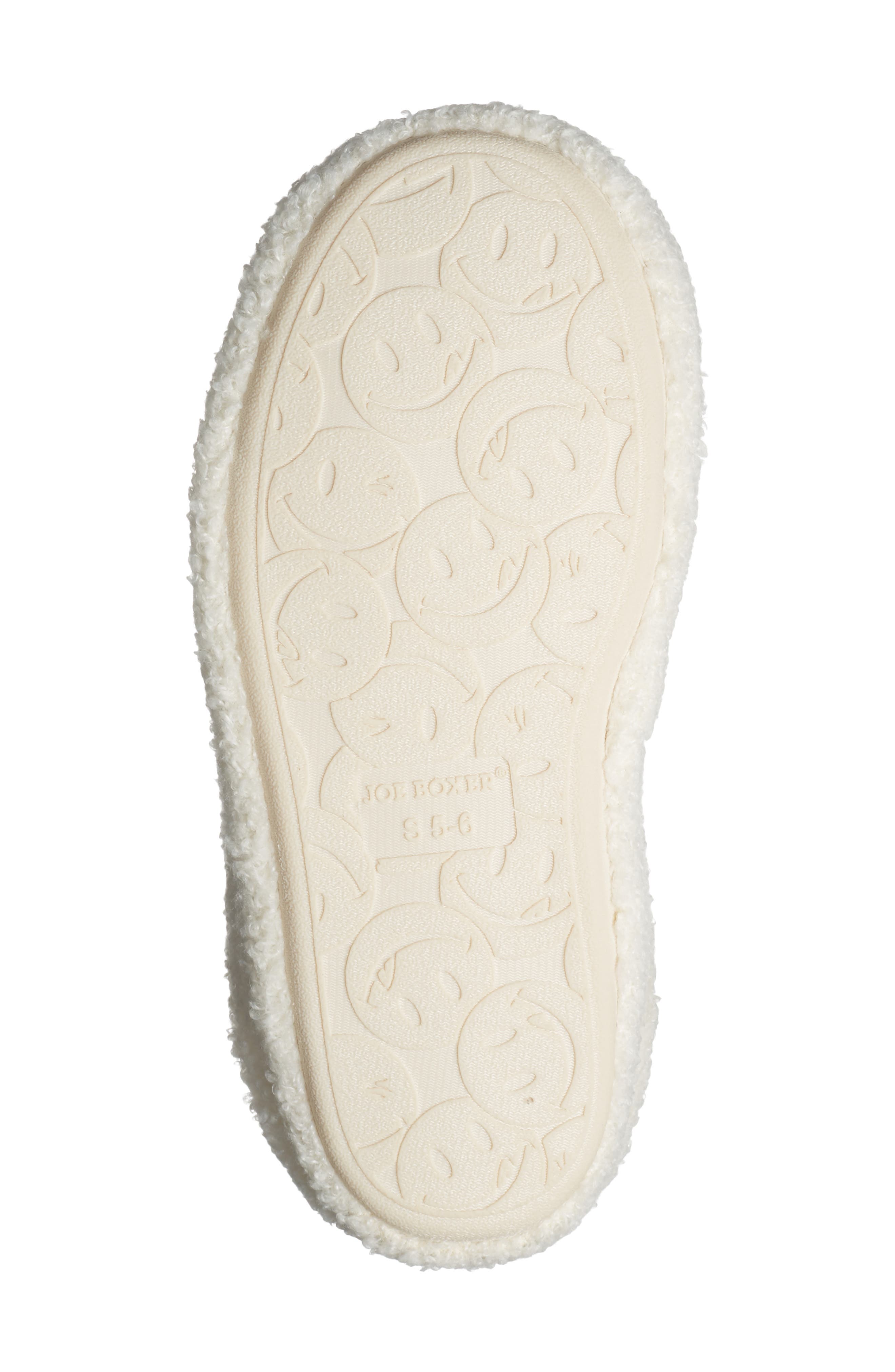 JOE BOXER Cowboy Smiley Faux Shearling Clog, Alternate, color, Ivory