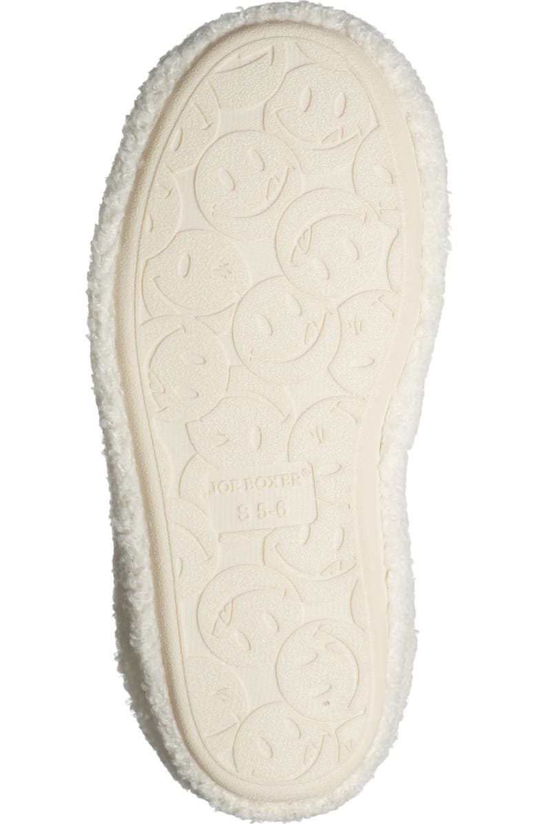 JOE BOXER Cowboy Smiley Faux Shearling Clog, Alternate, color, Ivory