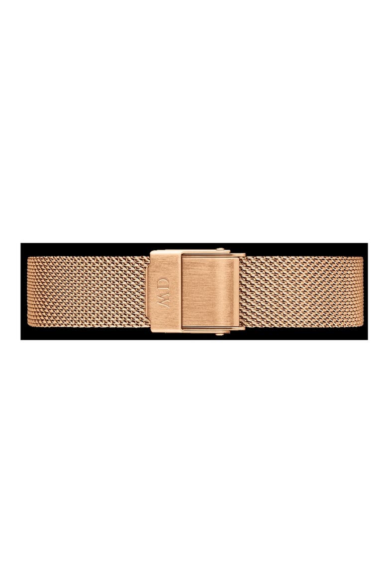 Classic Petite Mesh Strap Watch, 28mm, Alternate, color, BLACK/ ROSE GOLD