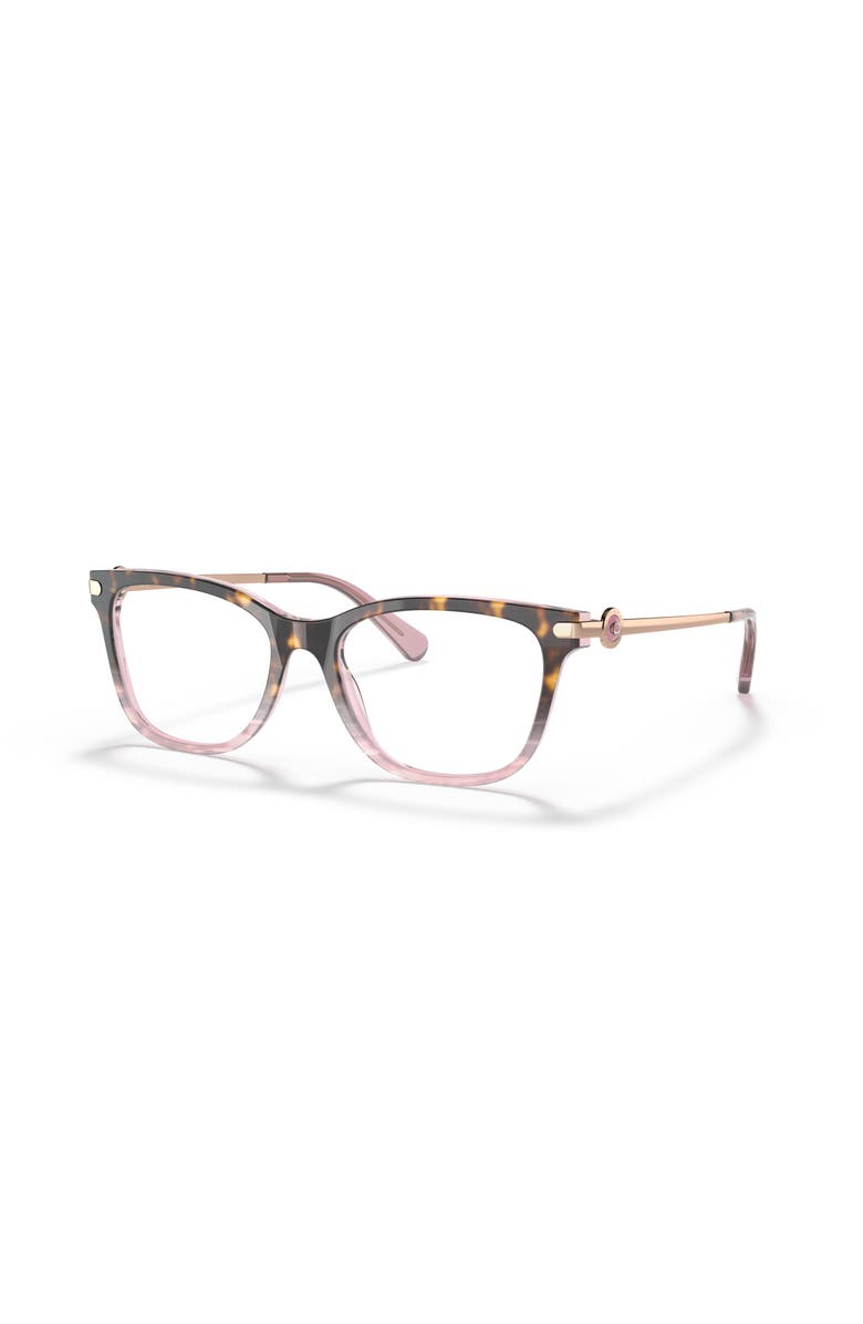 COACH 51mm Rectangle optical glasses, Main, color, Pink