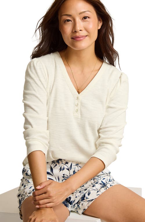 Tommy Bahama Ashby Stretch Cotton Slub Henley Top In White
