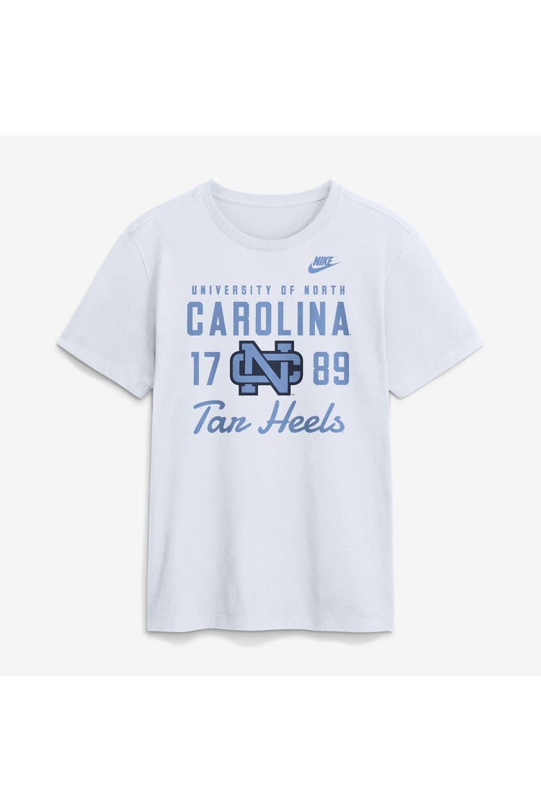 Men's Nike  White North Carolina Tar Heels Legacy Stacked Established T-Shirt, Main, color, White