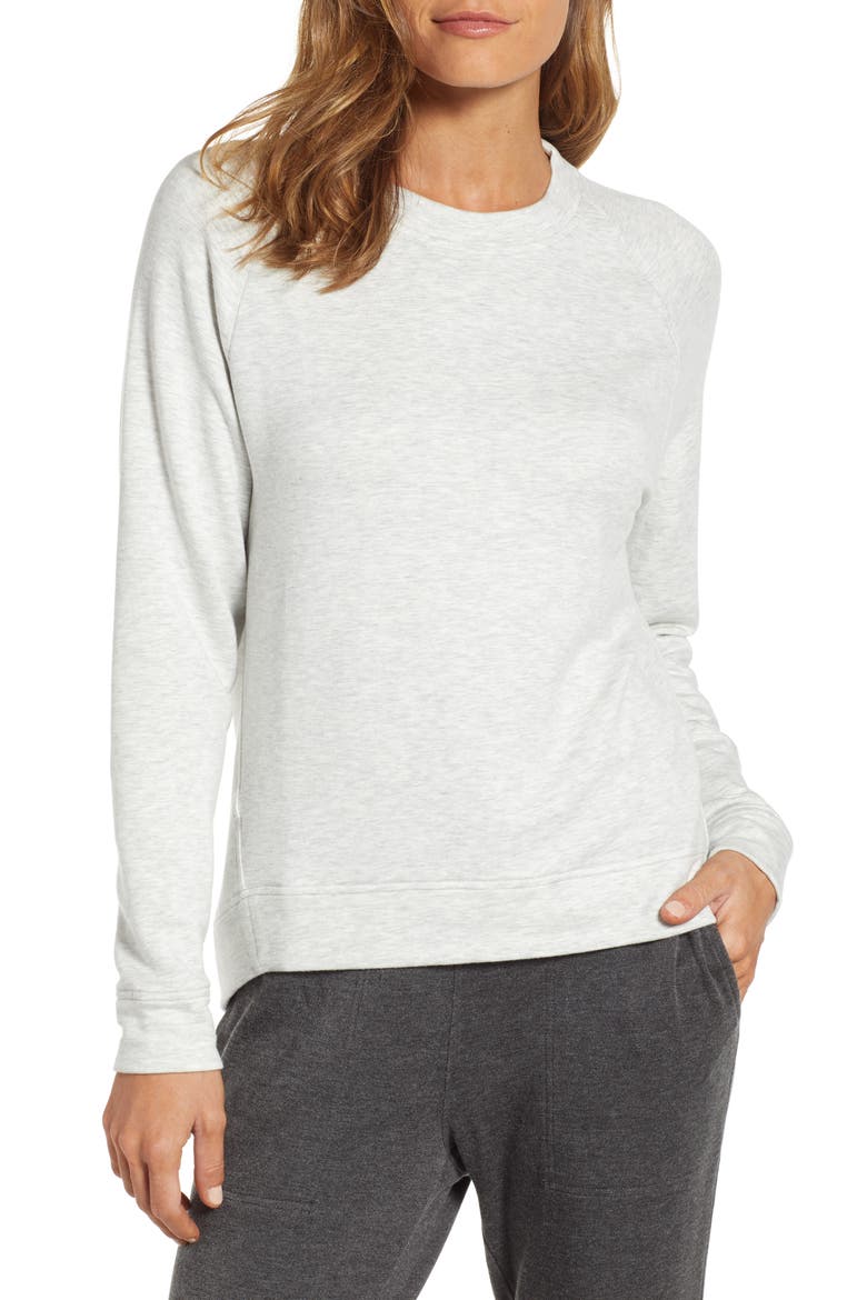 Signaturesoft Plush Sweatshirt, Main, color, SLEEK GREY HEATHER