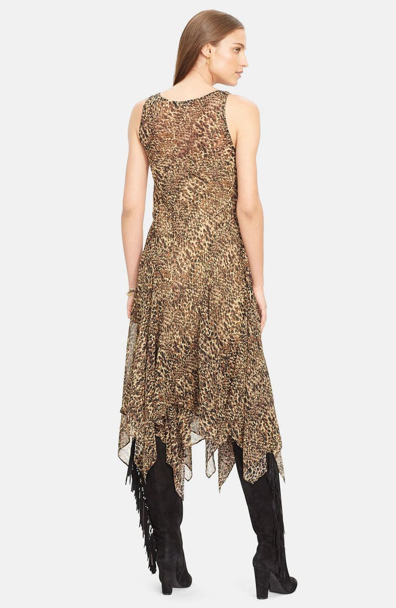 Lauren Ralph Lauren Print Georgette Handkerchief Hem Dress, Alternate, color,