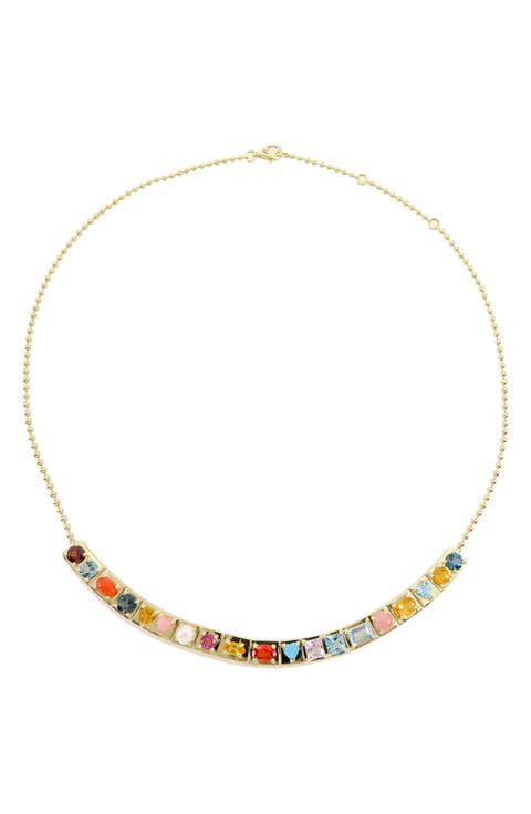 Leggo Multistone Frontal Necklace