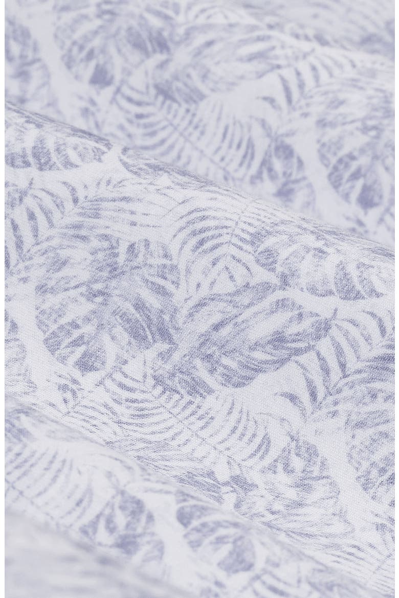 Miles OoohCotton® Tropical Leaf Print Short Sleeve Button-Up Shirt, Alternate, color, LILAC