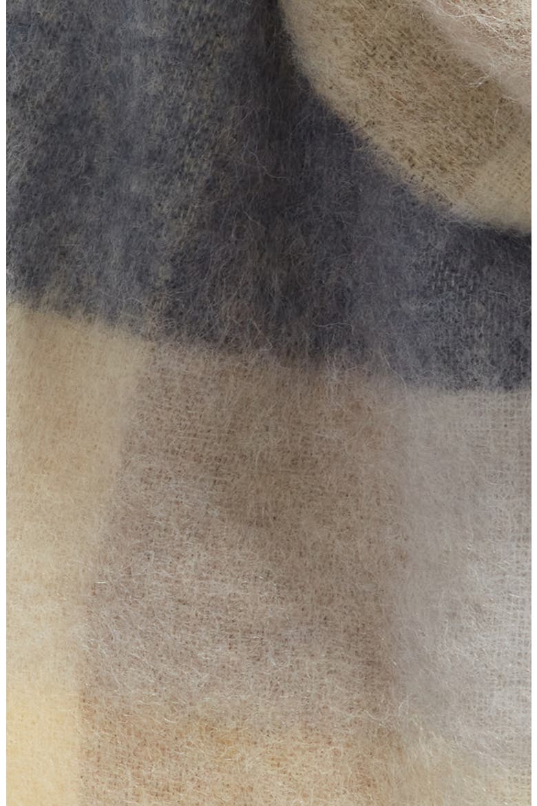 Vally Plaid Alpaca, Wool & Mohair Blend Scarf, Alternate, color, VANILLA/ BEIGE/ LAVENDERDNU