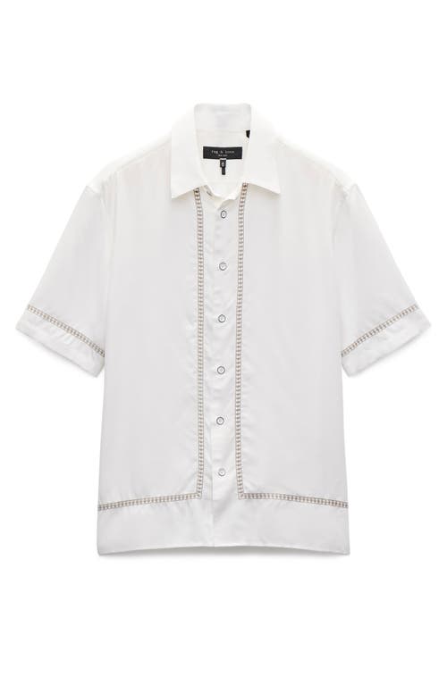 Rag & Bone Dalton Embroidered Short Sleeve Button-up Shirt