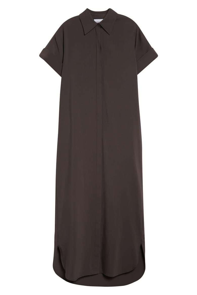 The Emory Stretch Cotton Blend Shirtdress, Alternate, color, TRUFFLE