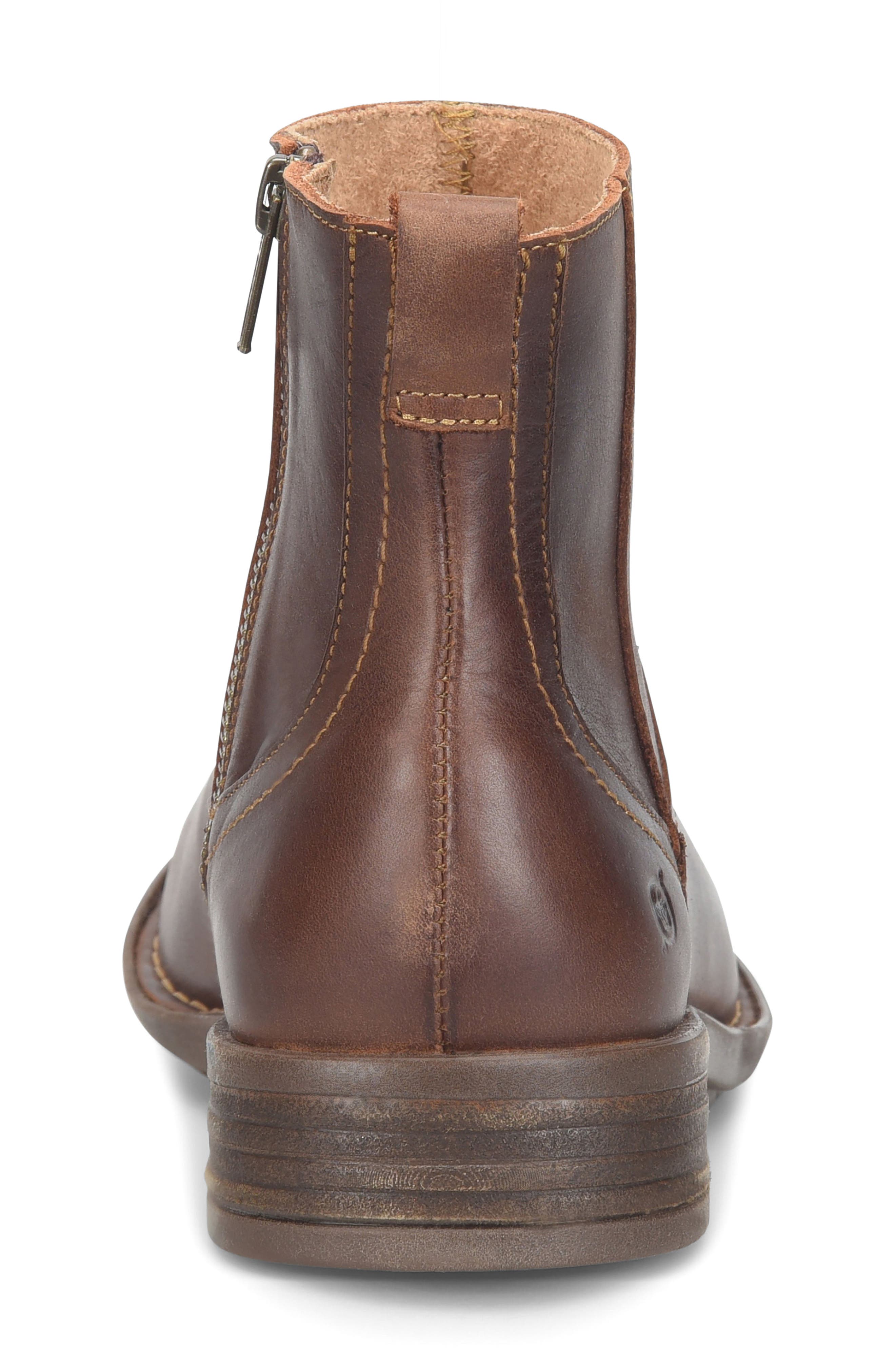 Børn Reed Zip-Up Boot, Alternate, color, Brown Full Grain