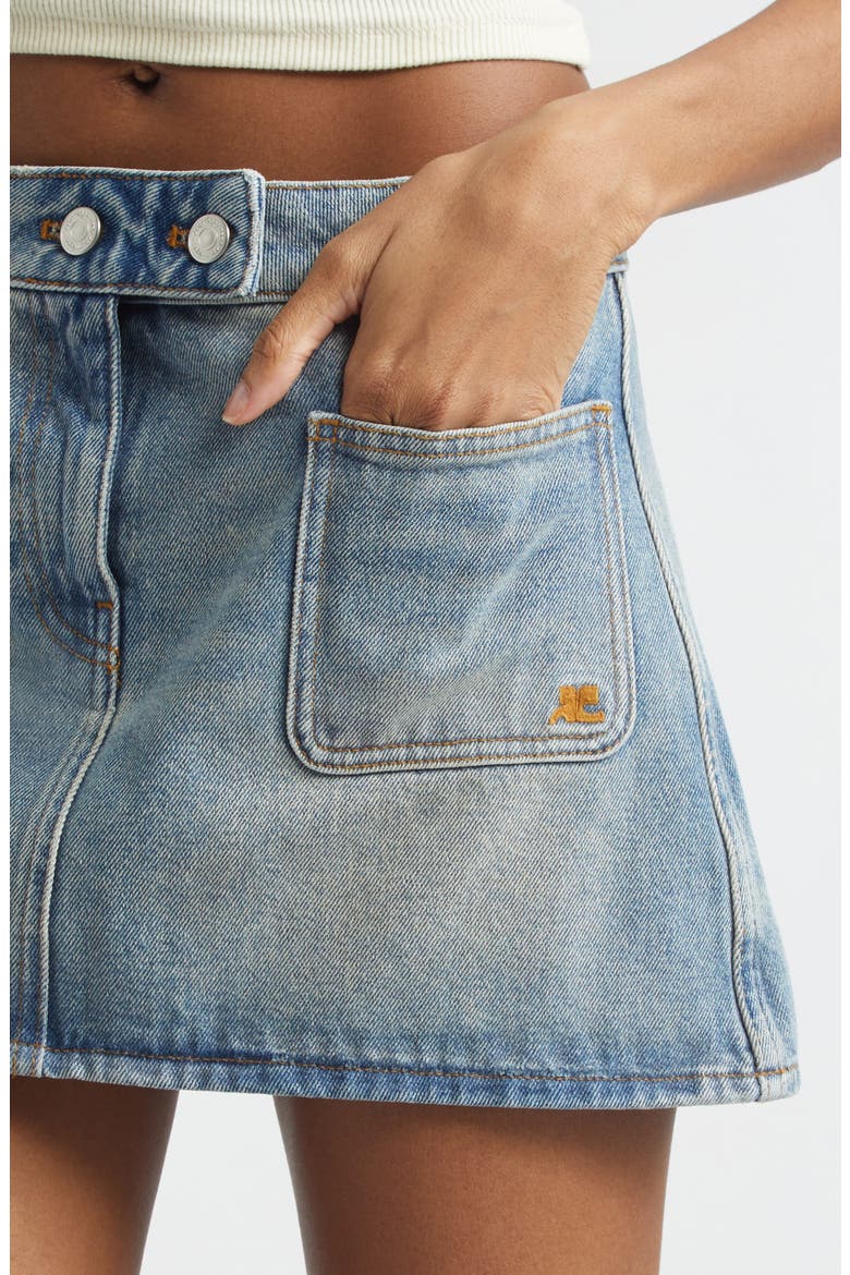 Signature Denim Miniskirt, Alternate, color, DENIM BLEU DELAVE