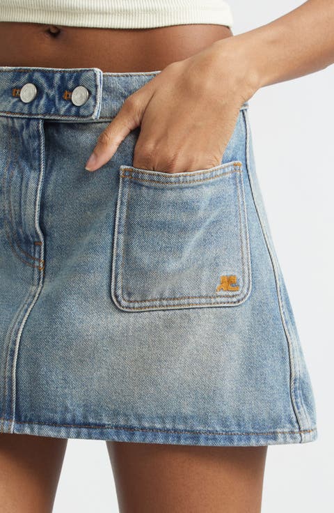 Signature Denim Miniskirt