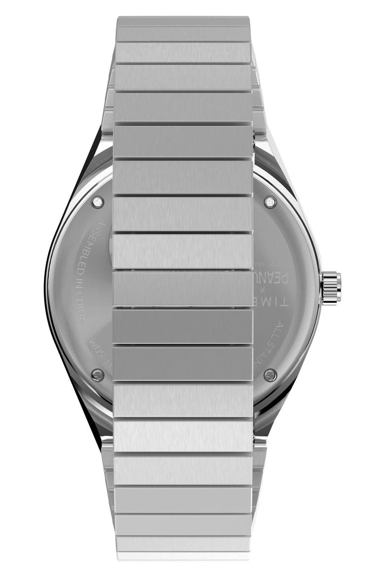 Peanuts® x Q Timex® 36mm Stainless Steel Expansion Band Watch, Alternate, color, STAINLESS STEEL
