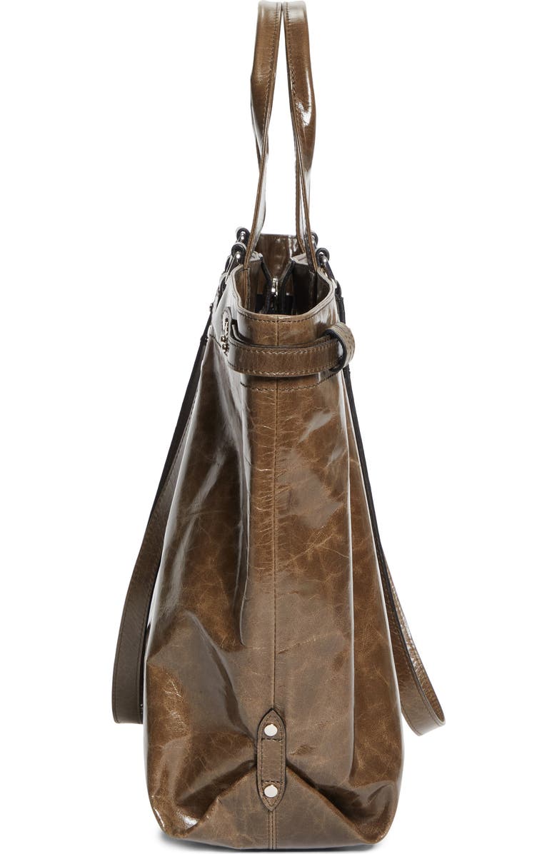 Isabel Marant Winna Leather Tote, Alternate, color, Moss Green