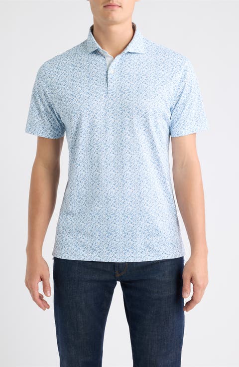 Bloom Neat Floral Performance Polo
